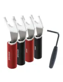 AudioQuest SureGrip Multi-spade Silver šakutės tipo antgaliai (8vnt) 